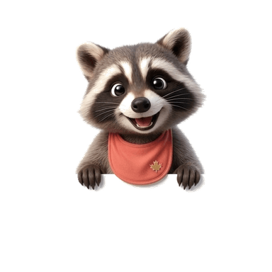 兜兜 AI 助手浣熊吉祥物